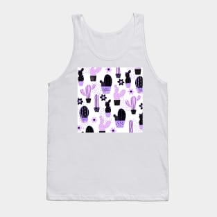 Cute Cactus Pattern (purple) Tank Top